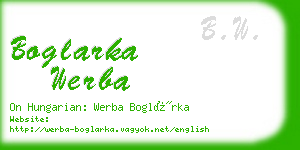 boglarka werba business card